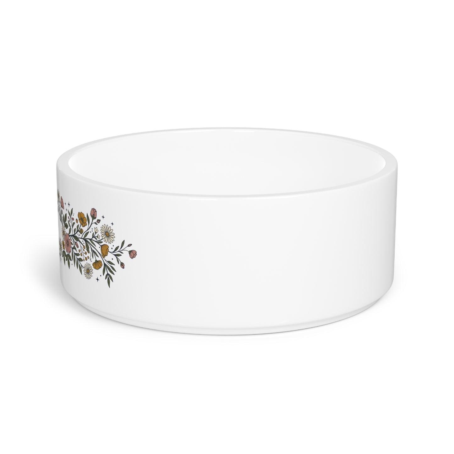 Custom Floral Pet Bowl | Personalized Dog Gift | Rootspaws