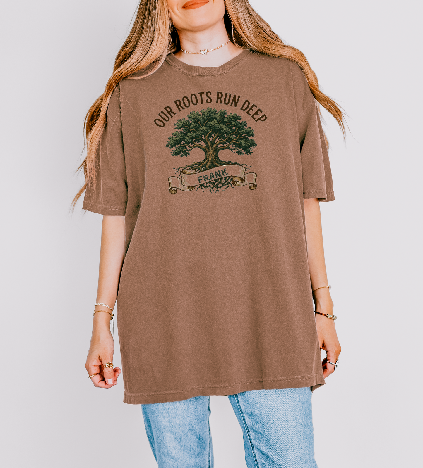 Our Roots Run Deep Shirt | Custom Family Reunion Name Tee | Vintage Oak Tree