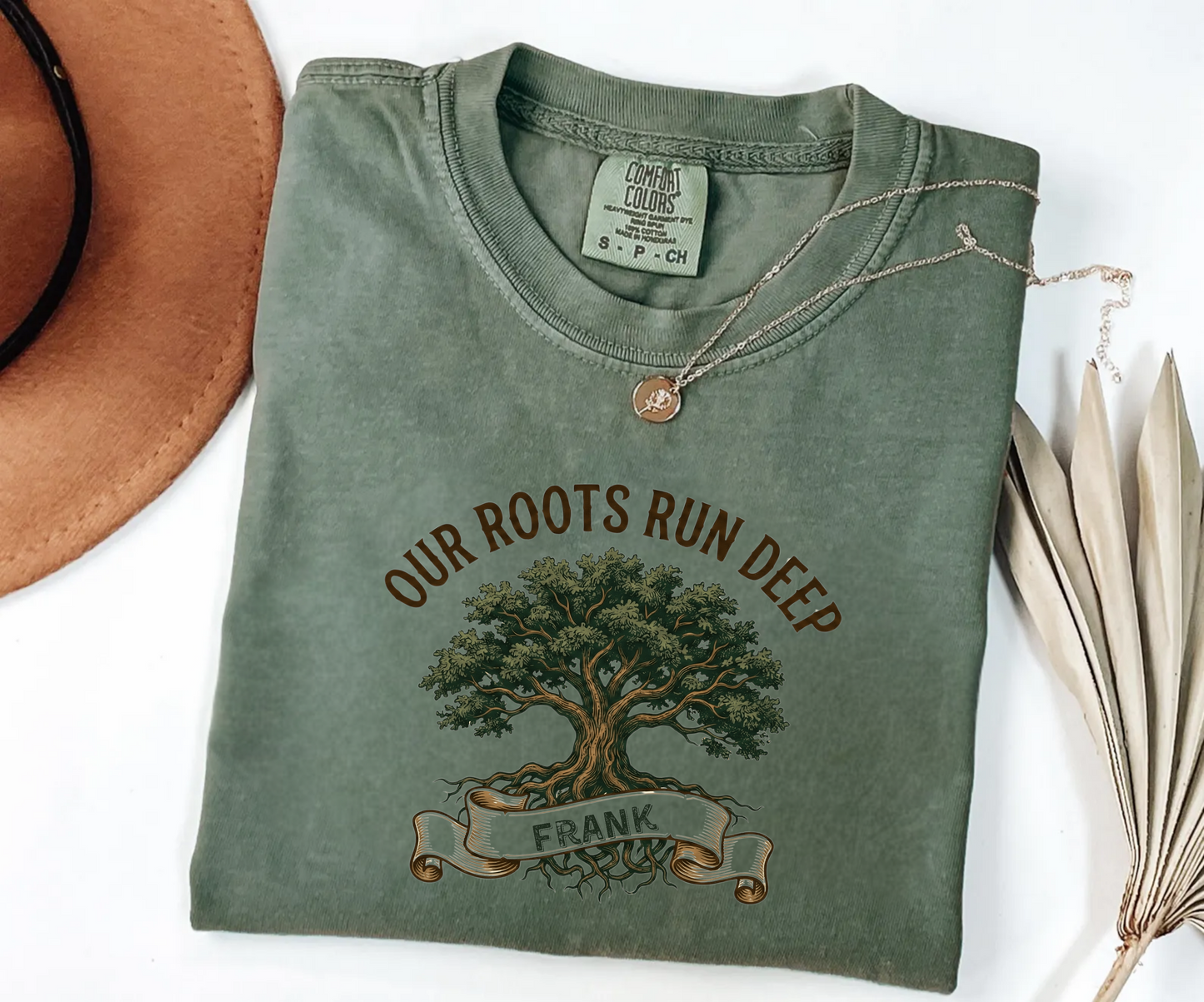 Our Roots Run Deep Shirt | Custom Family Reunion Name Tee | Vintage Oak Tree
