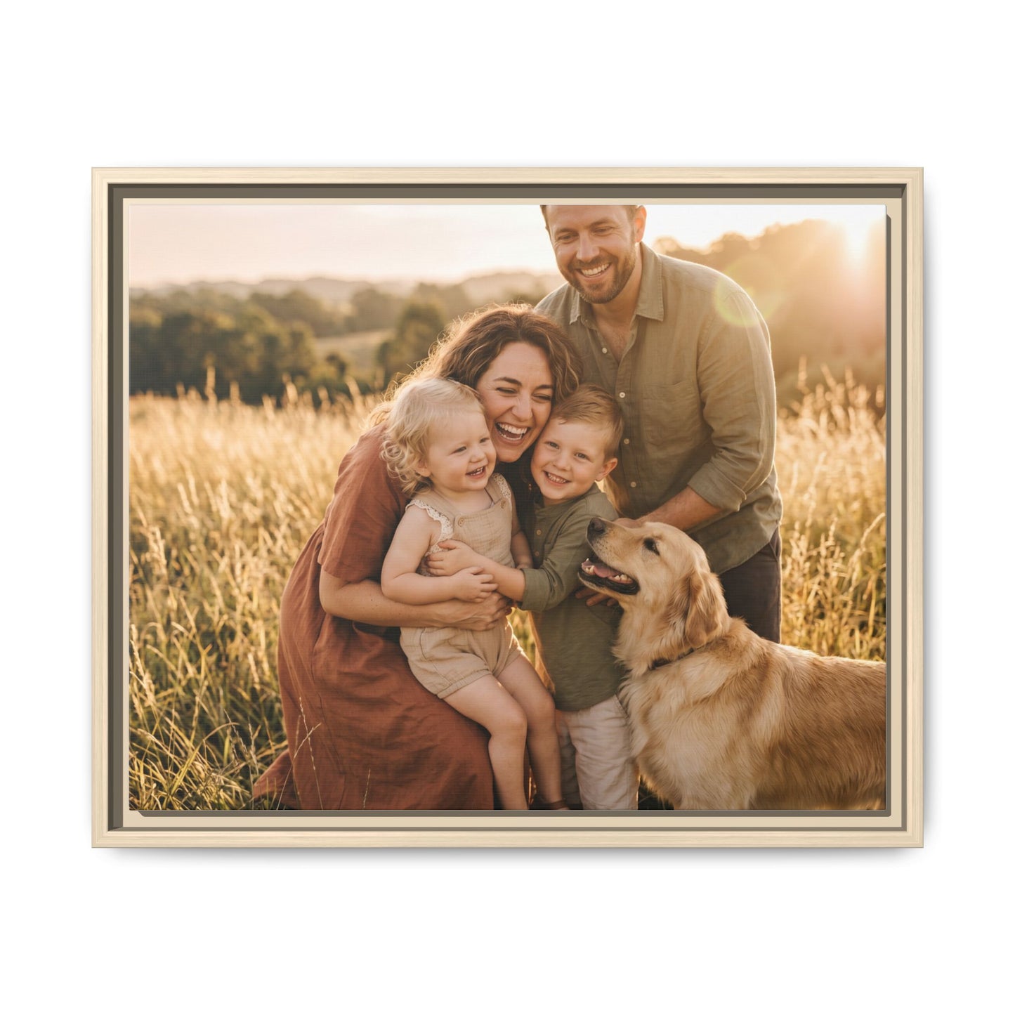 Custom Family Portrait Framed Canvas | Rootspaws