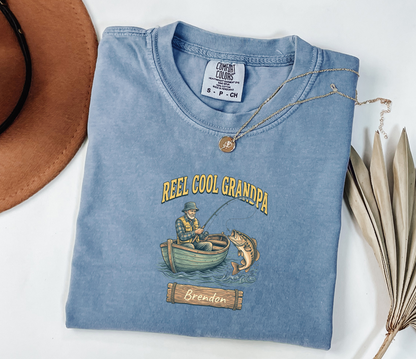 Custom Reel Cool Grandpa Fishing Shirt | Rootspaws