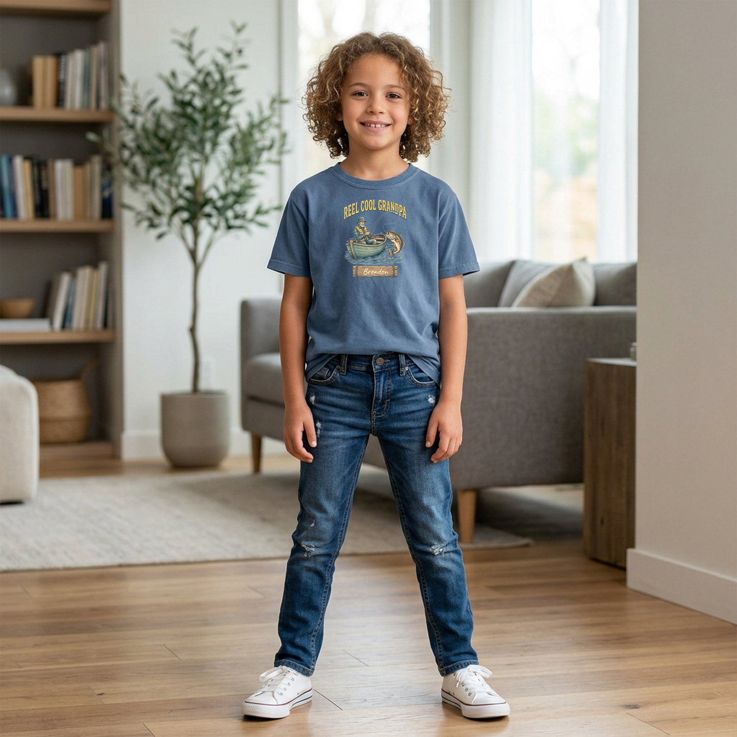 Custom Reel Cool Grandpa Fishing Shirt