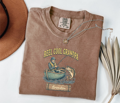 Custom Reel Cool Grandpa Fishing Shirt | Rootspaws