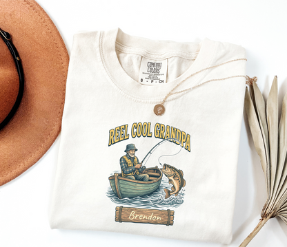 Custom Reel Cool Grandpa Fishing Shirt | Rootspaws