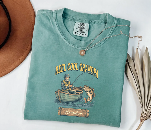 Custom Reel Cool Grandpa Fishing Shirt | Rootspaws