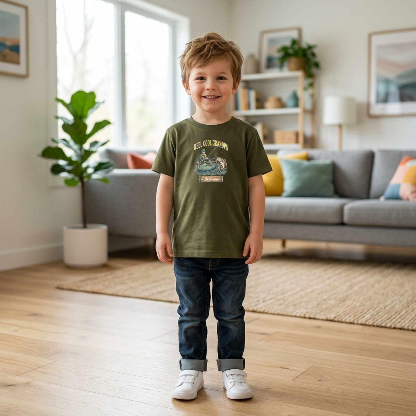 Custom Reel Cool Grandpa Fishing Shirt