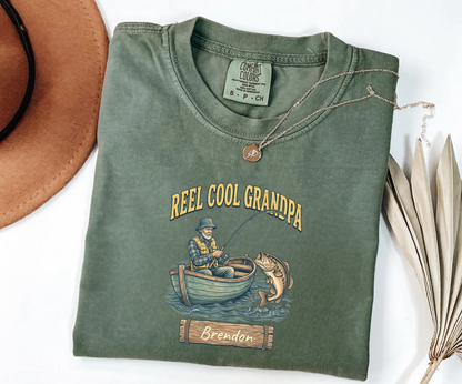 Custom Reel Cool Grandpa Fishing Shirt | Rootspaws