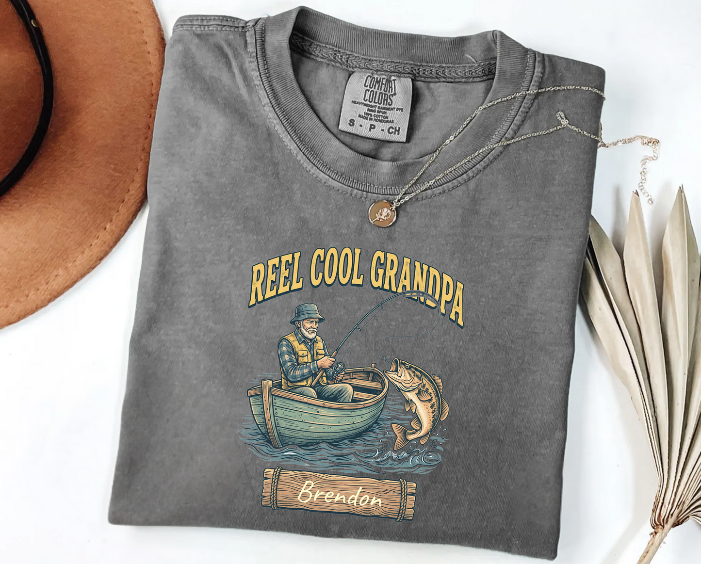 Custom Reel Cool Grandpa Fishing Shirt | Rootspaws