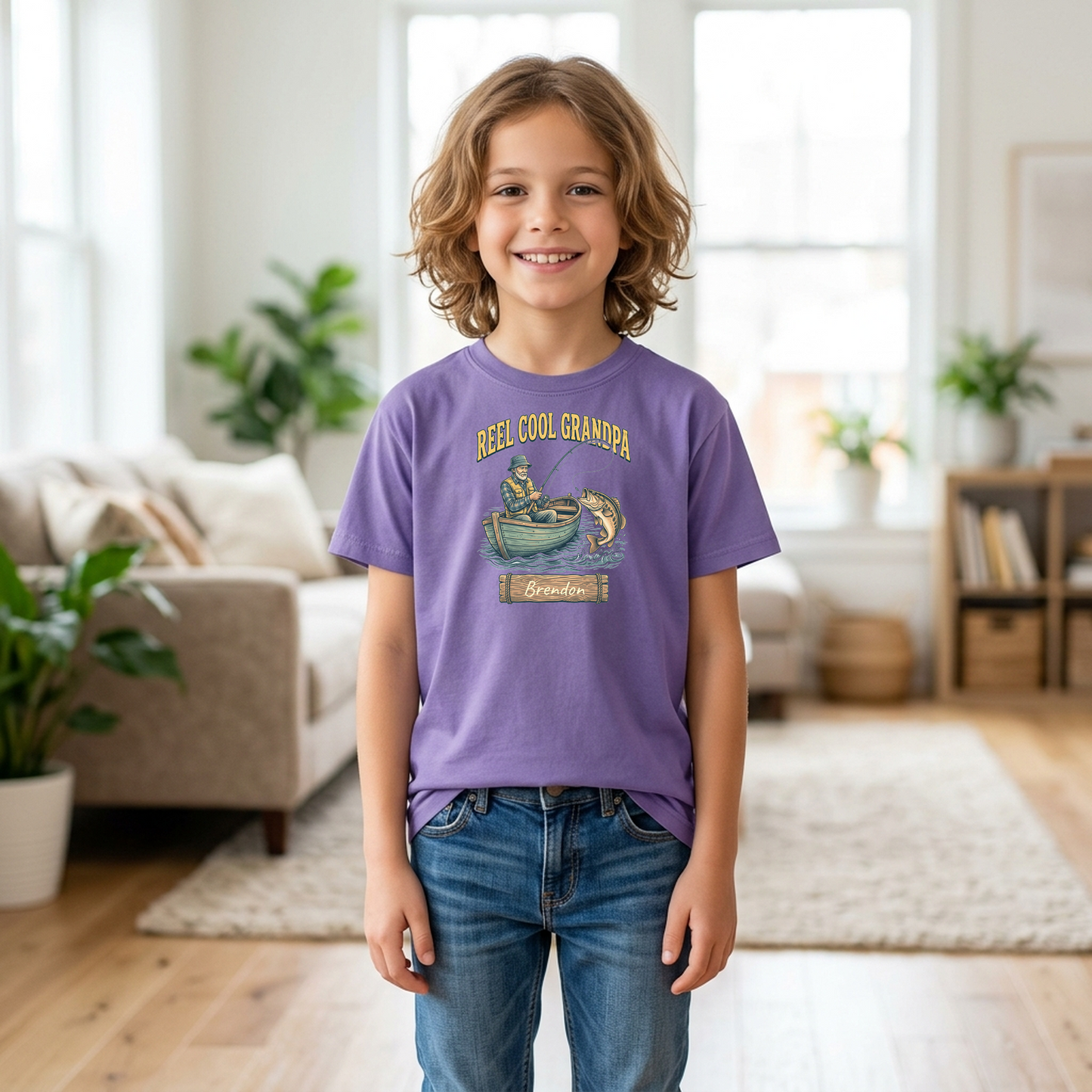 Custom Reel Cool Grandpa Fishing Shirt