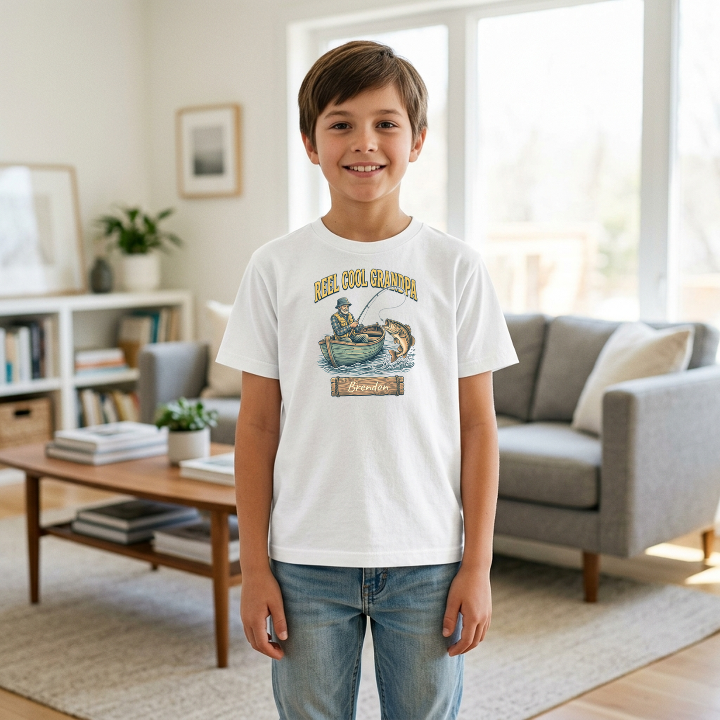 Custom Reel Cool Grandpa Fishing Shirt