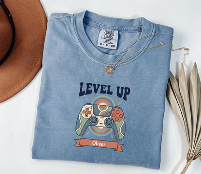 Custom Gamer Birthday Shirt | Level Up Tee | Rootspaws