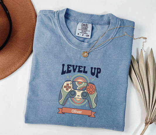 Custom Gamer Birthday Shirt | Level Up Tee | Rootspaws