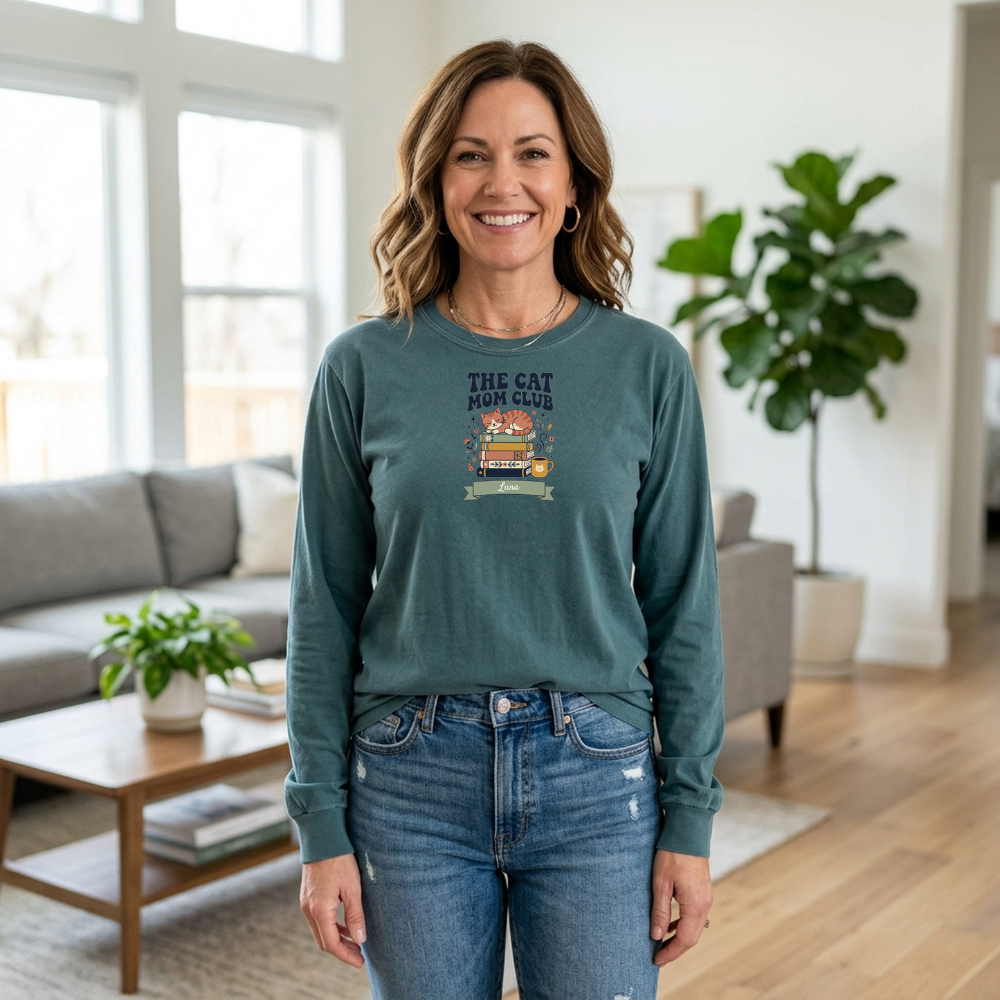 Custom Cat Mom Club Shirt | Cozy Vintage Tee | Rootspaws