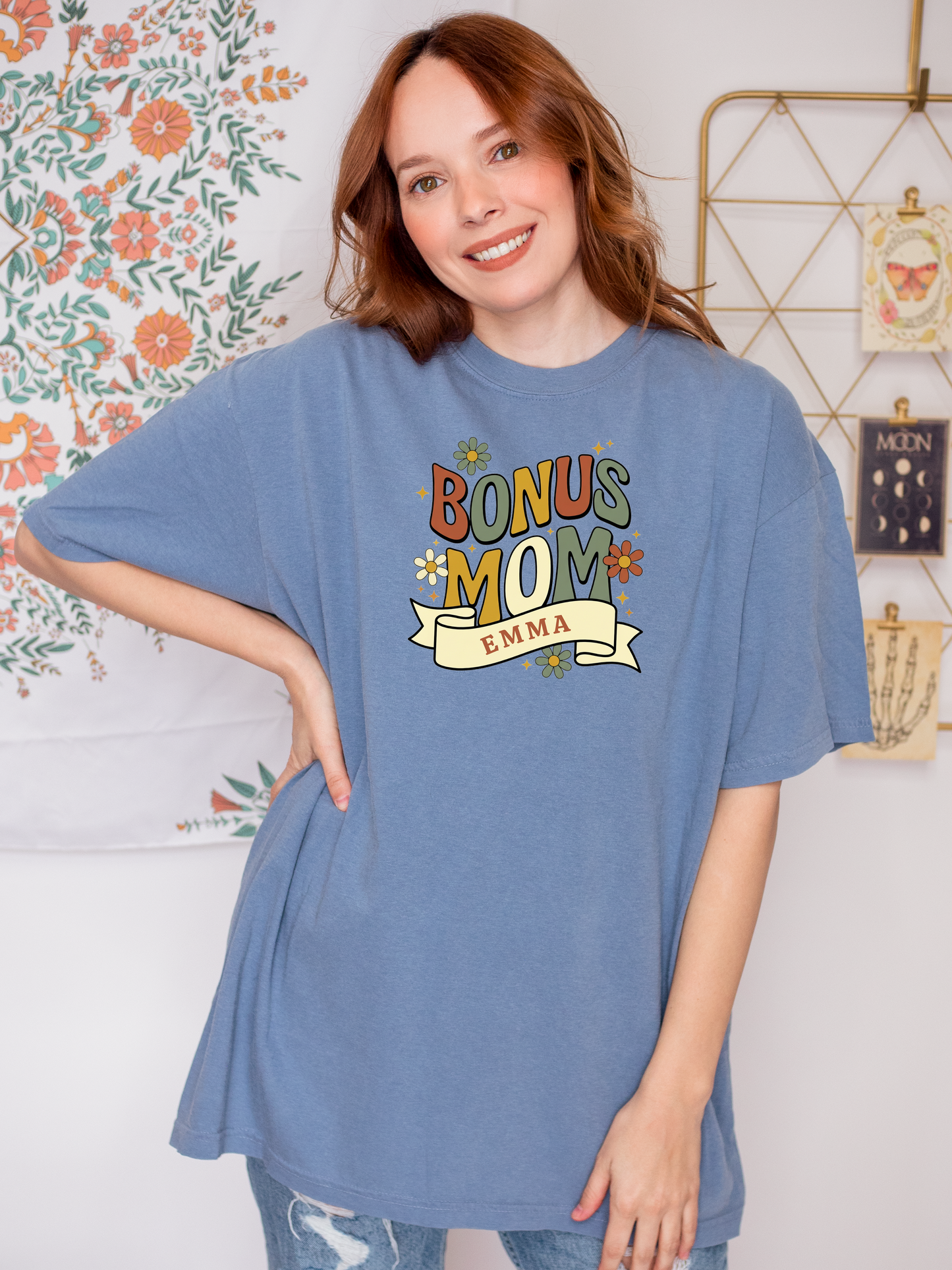 Custom Bonus Mom Retro Shirt | Personalized Gift | Rootspaws