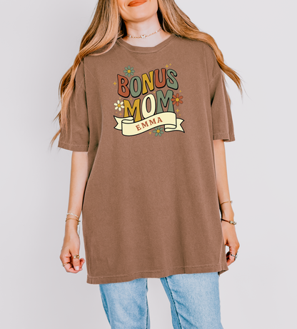 Custom Bonus Mom Retro Shirt | Personalized Gift | Rootspaws
