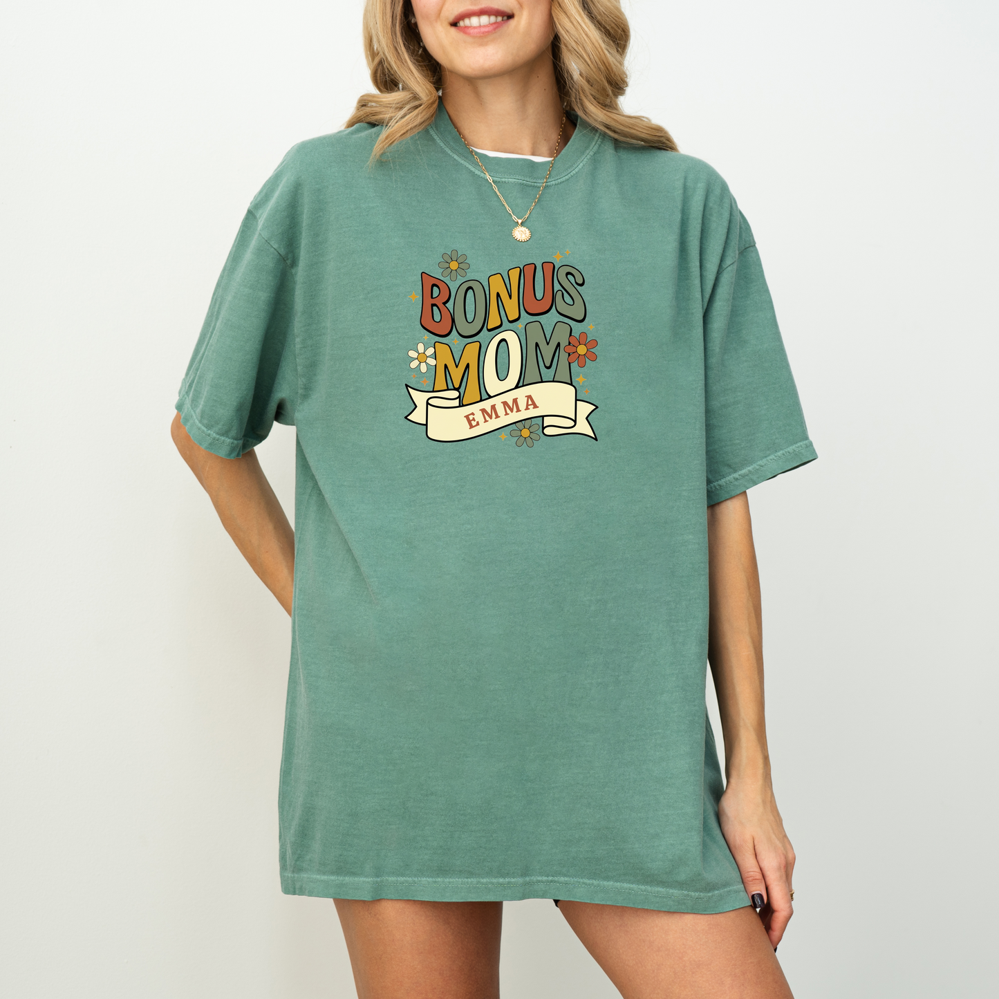 Custom Bonus Mom Retro Shirt | Personalized Gift | Rootspaws