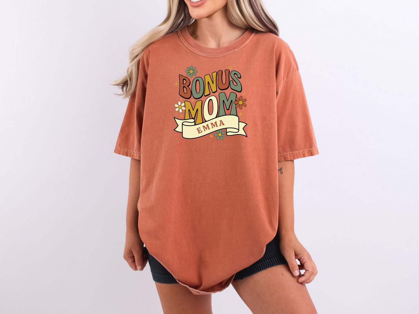 Custom Bonus Mom Retro Shirt | Personalized Gift | Rootspaws