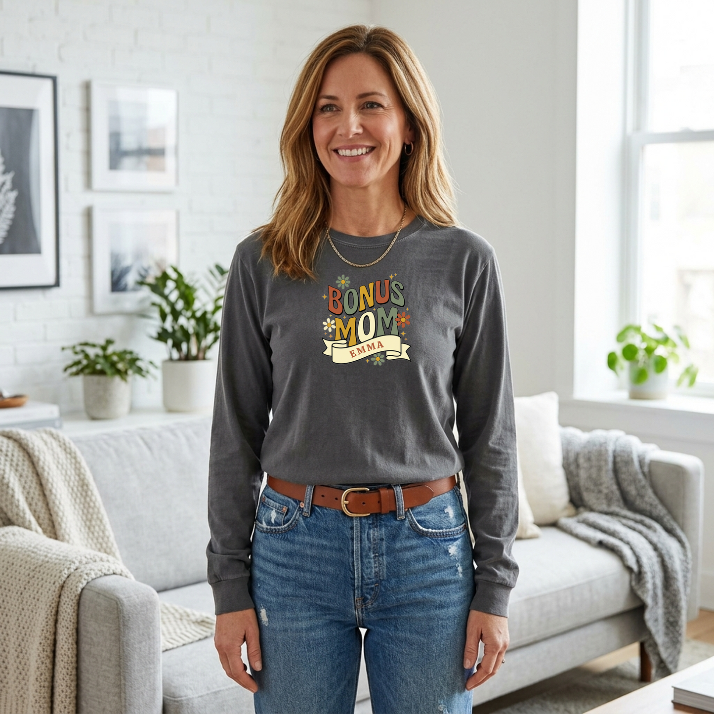 Custom Bonus Mom Retro Shirt | Personalized Gift | Rootspaws