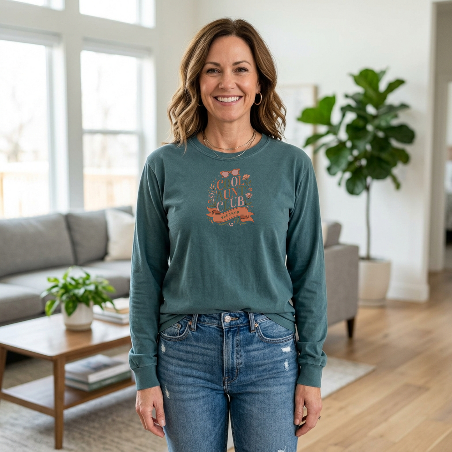 Personalized Cool Aunt Club Shirt | Rootspaws