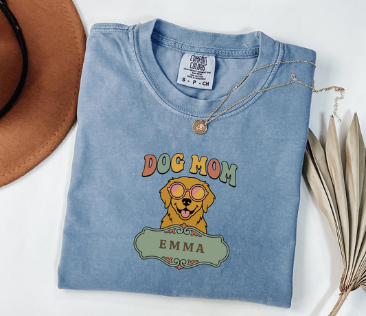 Personalized Fun Retro Dog Mom Shirt | Rootspaws