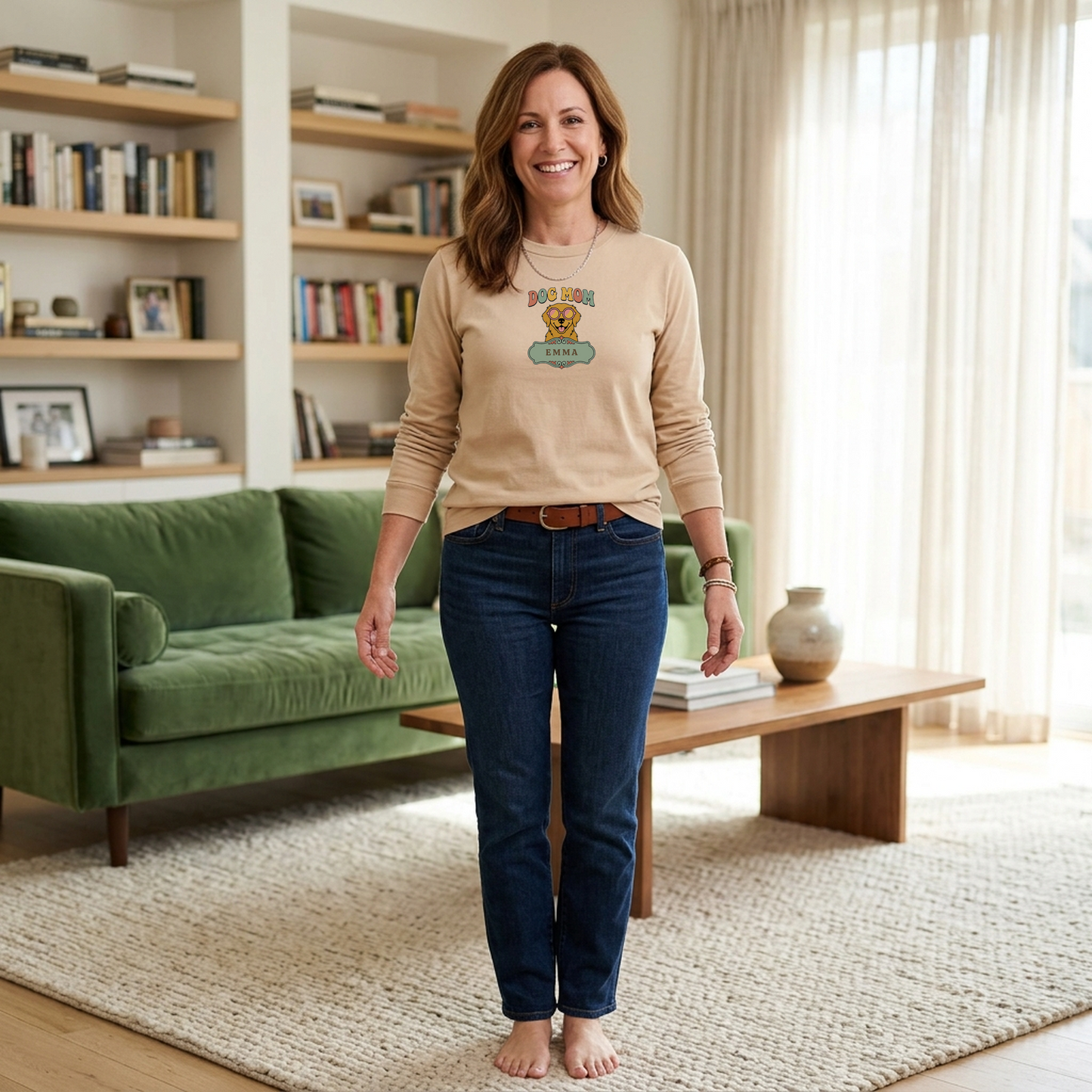 Personalized Fun Retro Dog Mom Shirt | Rootspaws