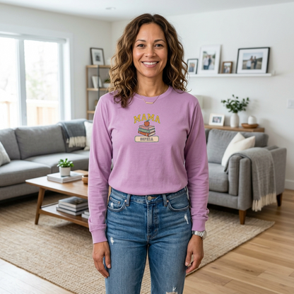 Custom Mama Book Stack Shirt | Comfort Colors | Rootspaws