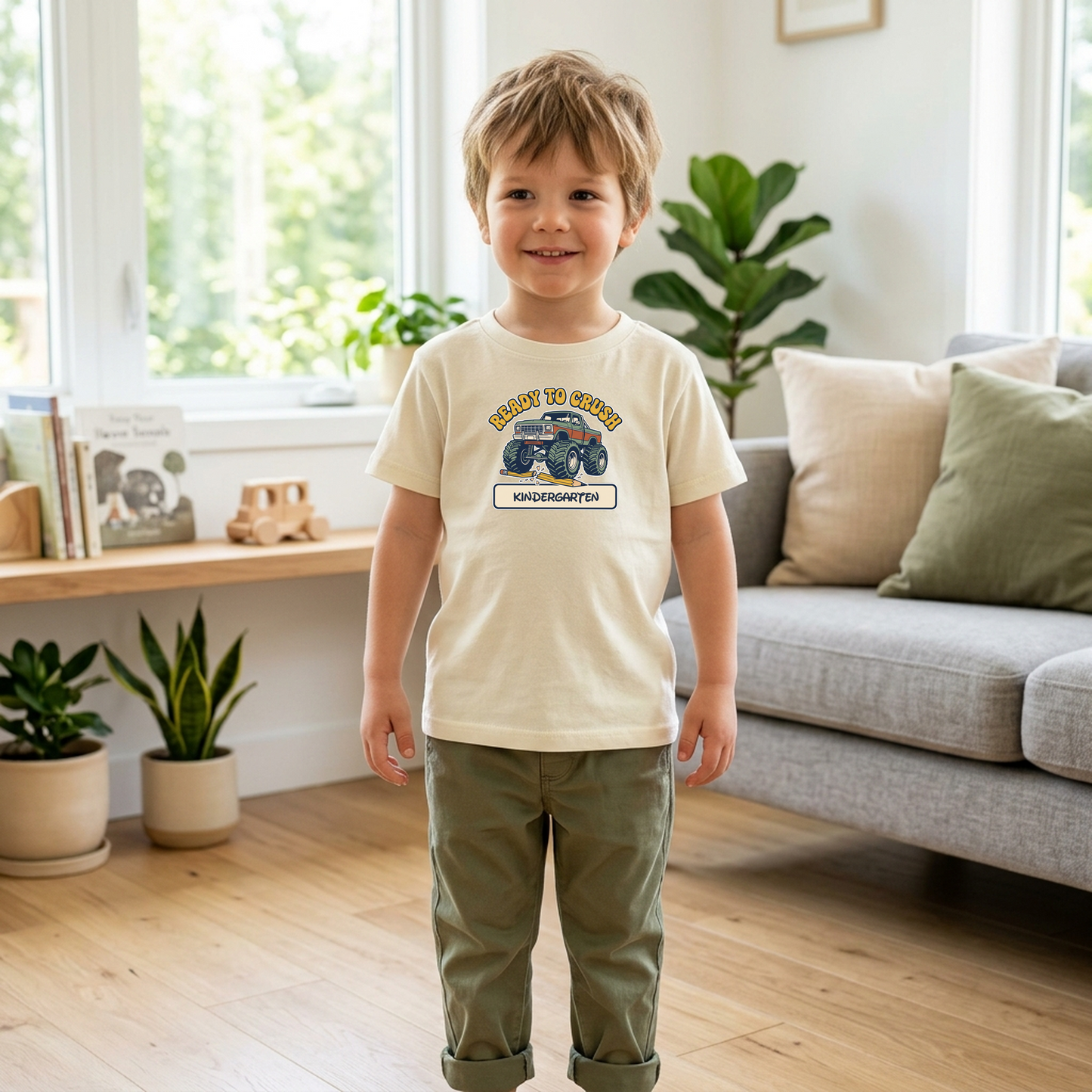 Custom Ready to Crush T-Shirt | Personalized Student Monster Truck Tee