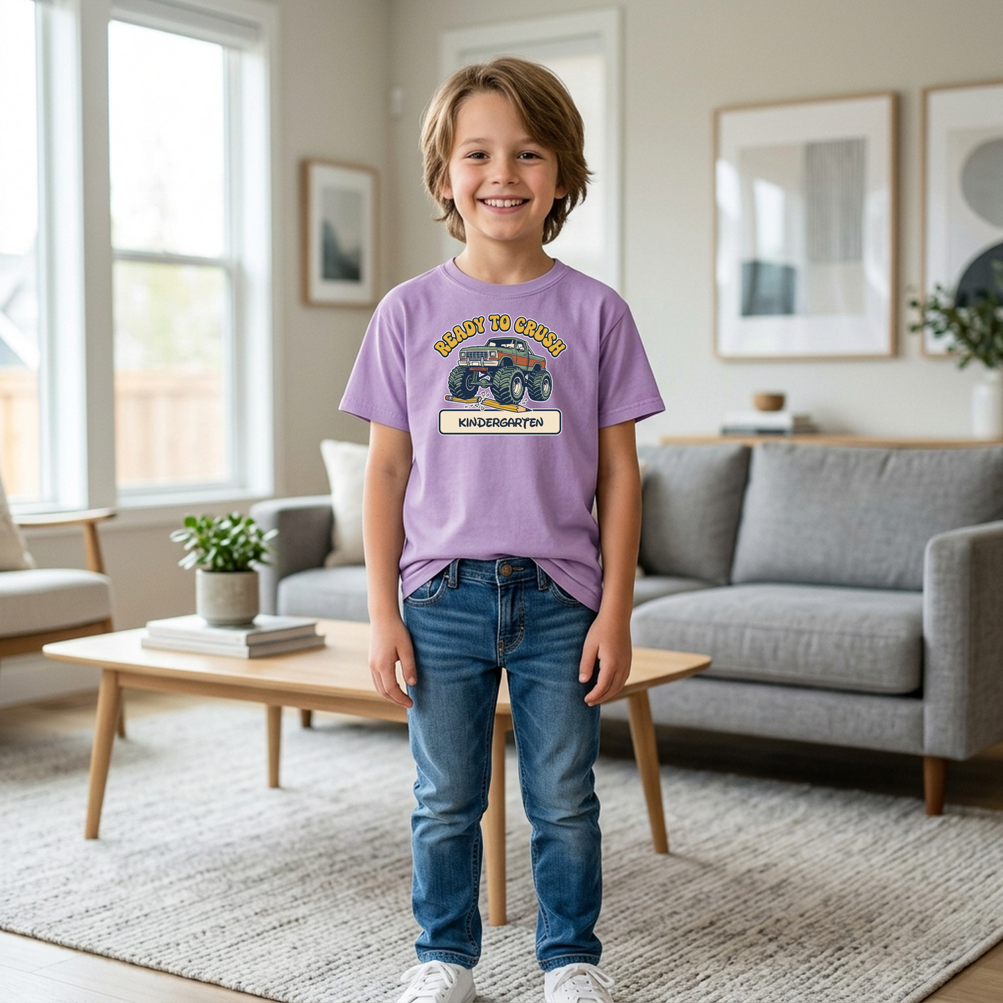 Custom Ready to Crush T-Shirt | Personalized Student Monster Truck Tee