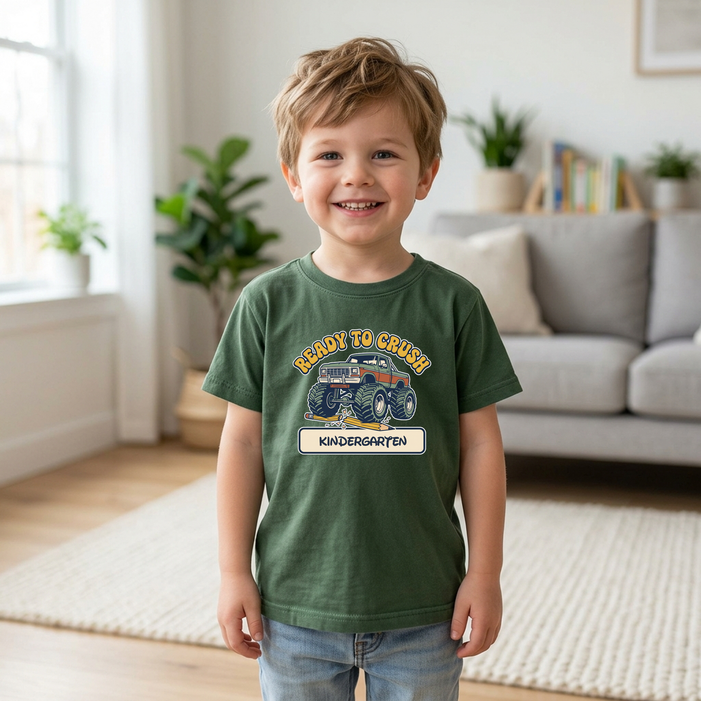 Custom Ready to Crush T-Shirt | Personalized Student Monster Truck Tee