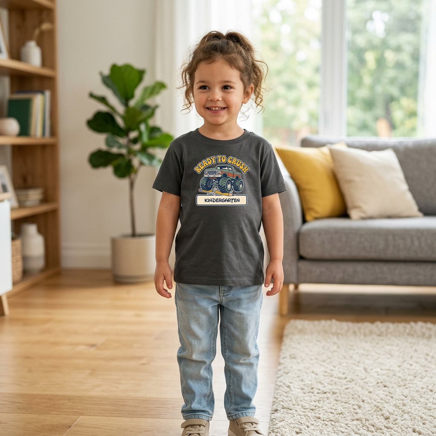 Custom Ready to Crush T-Shirt | Personalized Student Monster Truck Tee