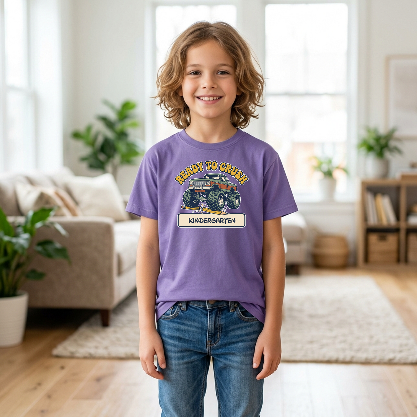 Custom Ready to Crush T-Shirt | Personalized Student Monster Truck Tee