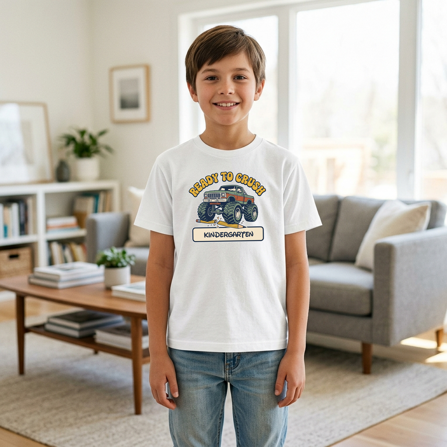Custom Ready to Crush T-Shirt | Personalized Student Monster Truck Tee