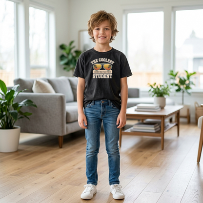 Custom The Coolest Student T-Shirt | Personalized Sunglasses Grade Tee