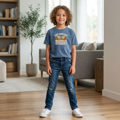 Custom The Coolest Student T-Shirt | Personalized Sunglasses Grade Tee