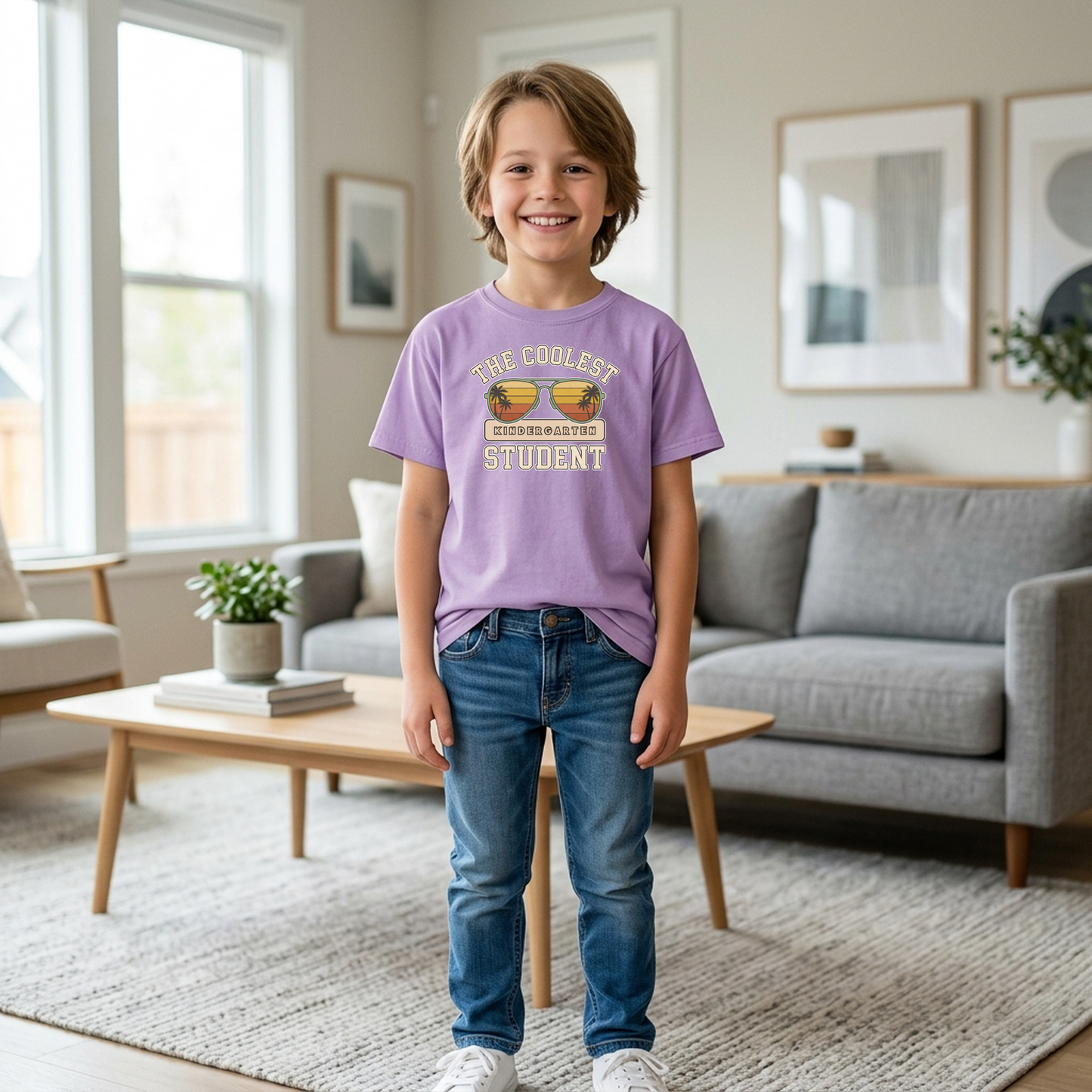 Custom The Coolest Student T-Shirt | Personalized Sunglasses Grade Tee