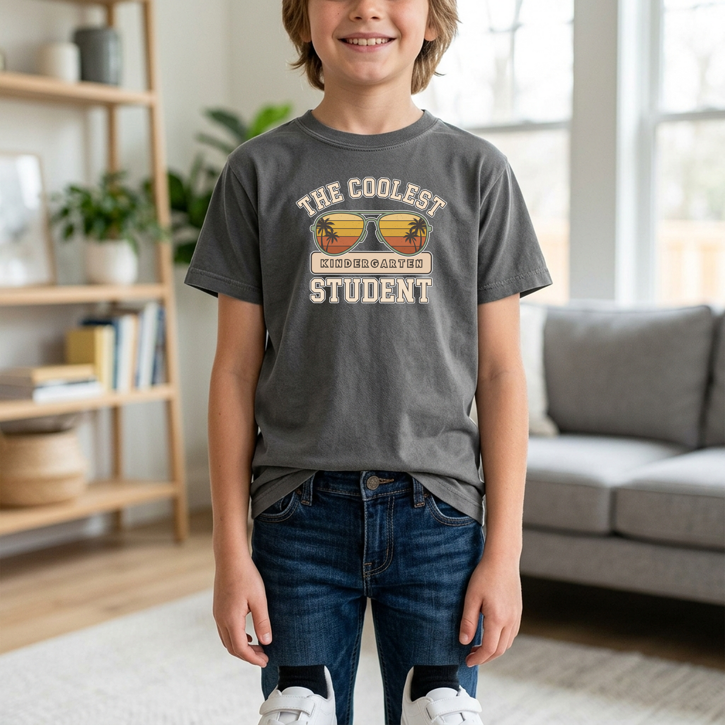 Custom The Coolest Student T-Shirt | Personalized Sunglasses Grade Tee