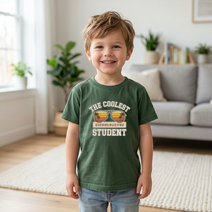 Custom The Coolest Student T-Shirt | Personalized Sunglasses Grade Tee