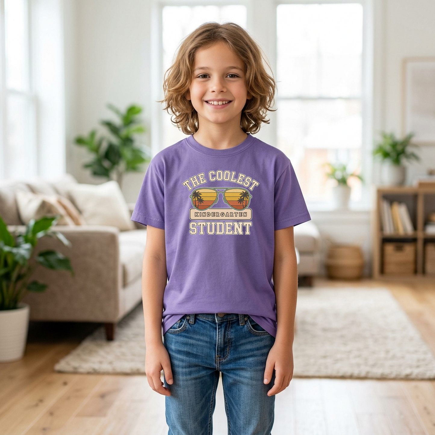 Custom The Coolest Student T-Shirt | Personalized Sunglasses Grade Tee