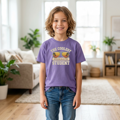 Custom The Coolest Student T-Shirt | Personalized Sunglasses Grade Tee