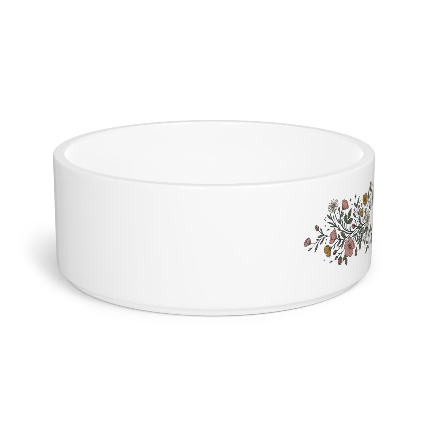 Custom Floral Pet Bowl | Personalized Dog Gift | Rootspaws