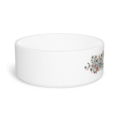 Custom Floral Pet Bowl | Personalized Dog Gift | Rootspaws