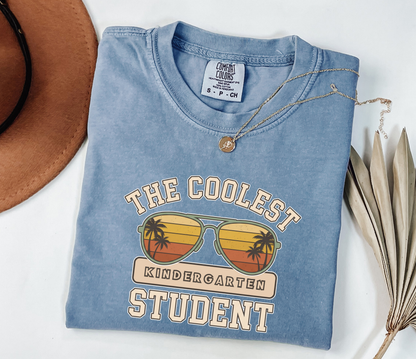 Custom The Coolest Student T-Shirt | Personalized Sunglasses Grade Tee