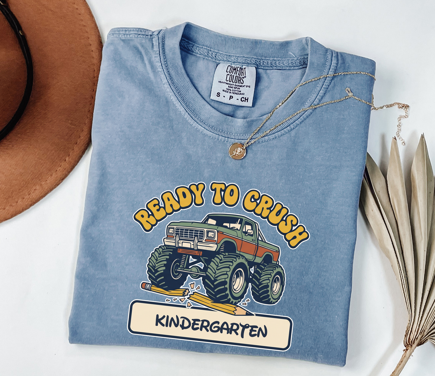 Custom Ready to Crush T-Shirt | Personalized Student Monster Truck Tee