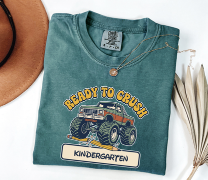 Custom Ready to Crush T-Shirt | Personalized Student Monster Truck Tee