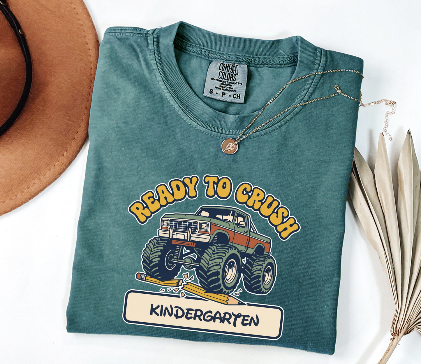 Custom Ready to Crush T-Shirt | Personalized Student Monster Truck Tee