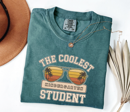 Custom The Coolest Student T-Shirt | Personalized Sunglasses Grade Tee