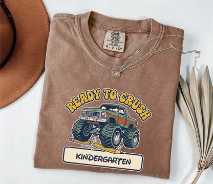 Custom Ready to Crush T-Shirt | Personalized Student Monster Truck Tee