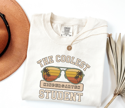 Custom The Coolest Student T-Shirt | Personalized Sunglasses Grade Tee