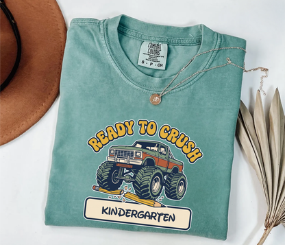 Custom Ready to Crush T-Shirt | Personalized Student Monster Truck Tee