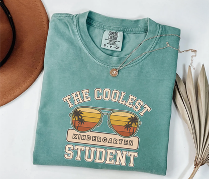 Custom The Coolest Student T-Shirt | Personalized Sunglasses Grade Tee